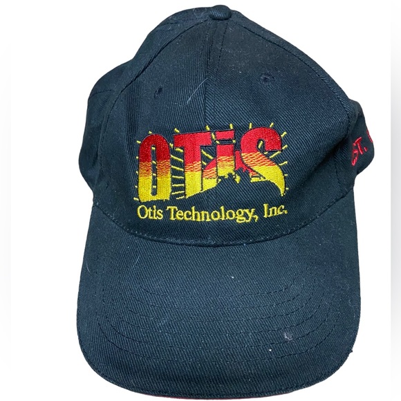 Retro OTIS Technologies GUN Enthusiast Black Cotton Strap Back Baseball Hat - Picture 1 of 6